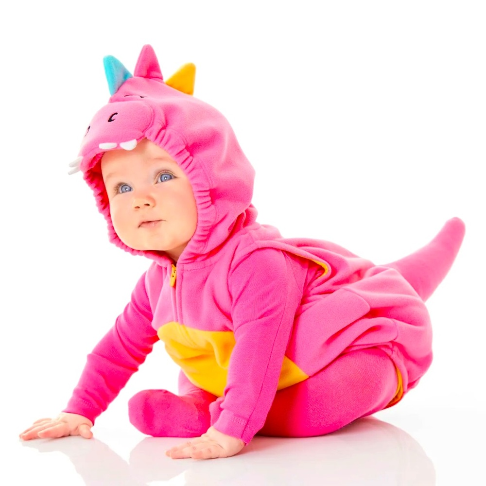 New Carter’s pink dragon Halloween costume. Fits 12 months baby.